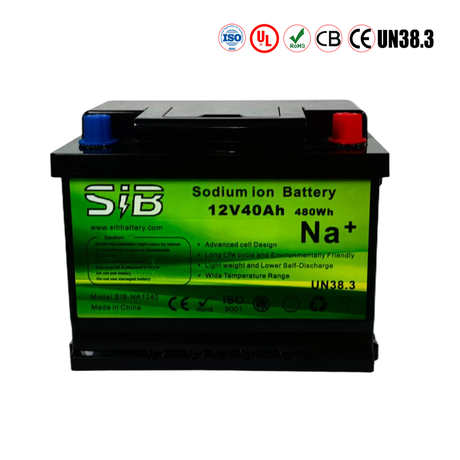 MICA POWER 12V 40Ah Auto Na+ Battery for Car/Boat/Car Audio Starting Sodium ion Battery