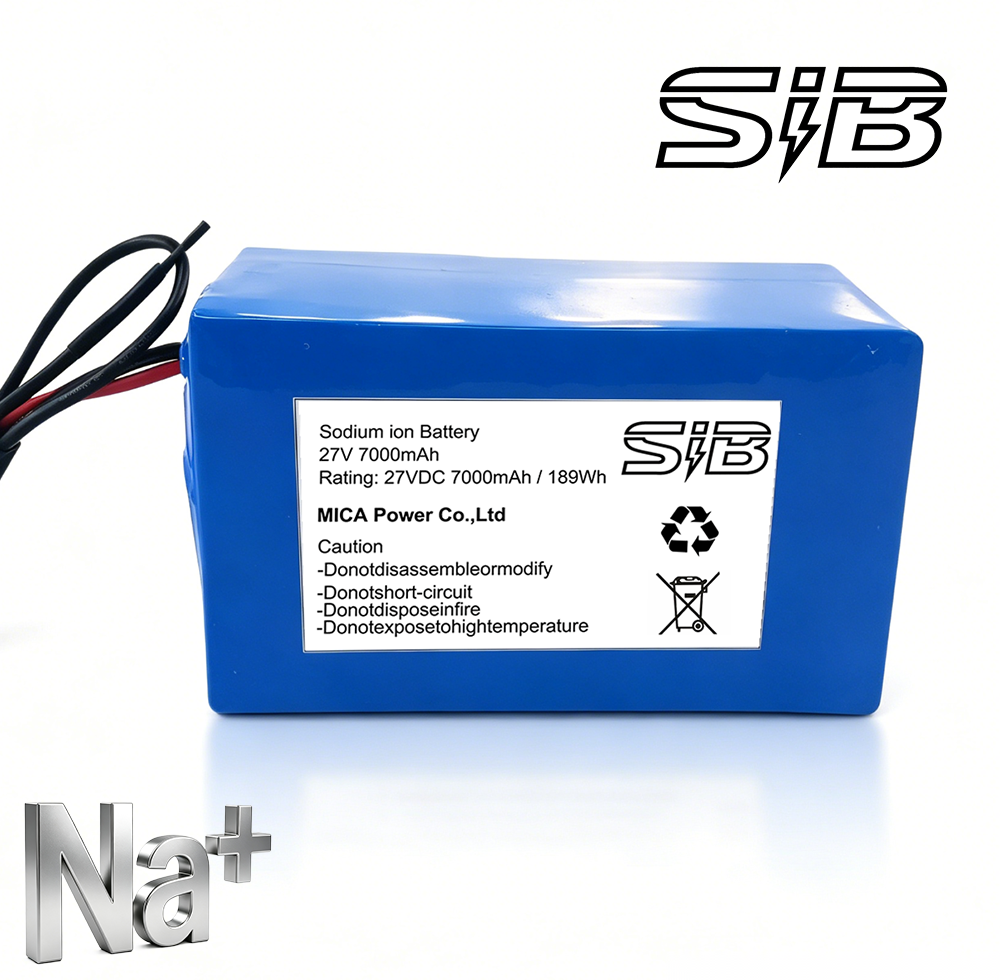 Customized 27V 7000mAh Sodium ion Battery Rechargeable Na+ ion Battery