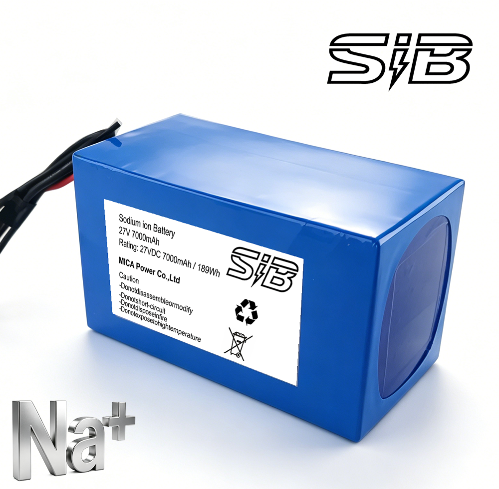 Customized 27V 7000mAh Sodium ion Battery Rechargeable Na+ ion Battery